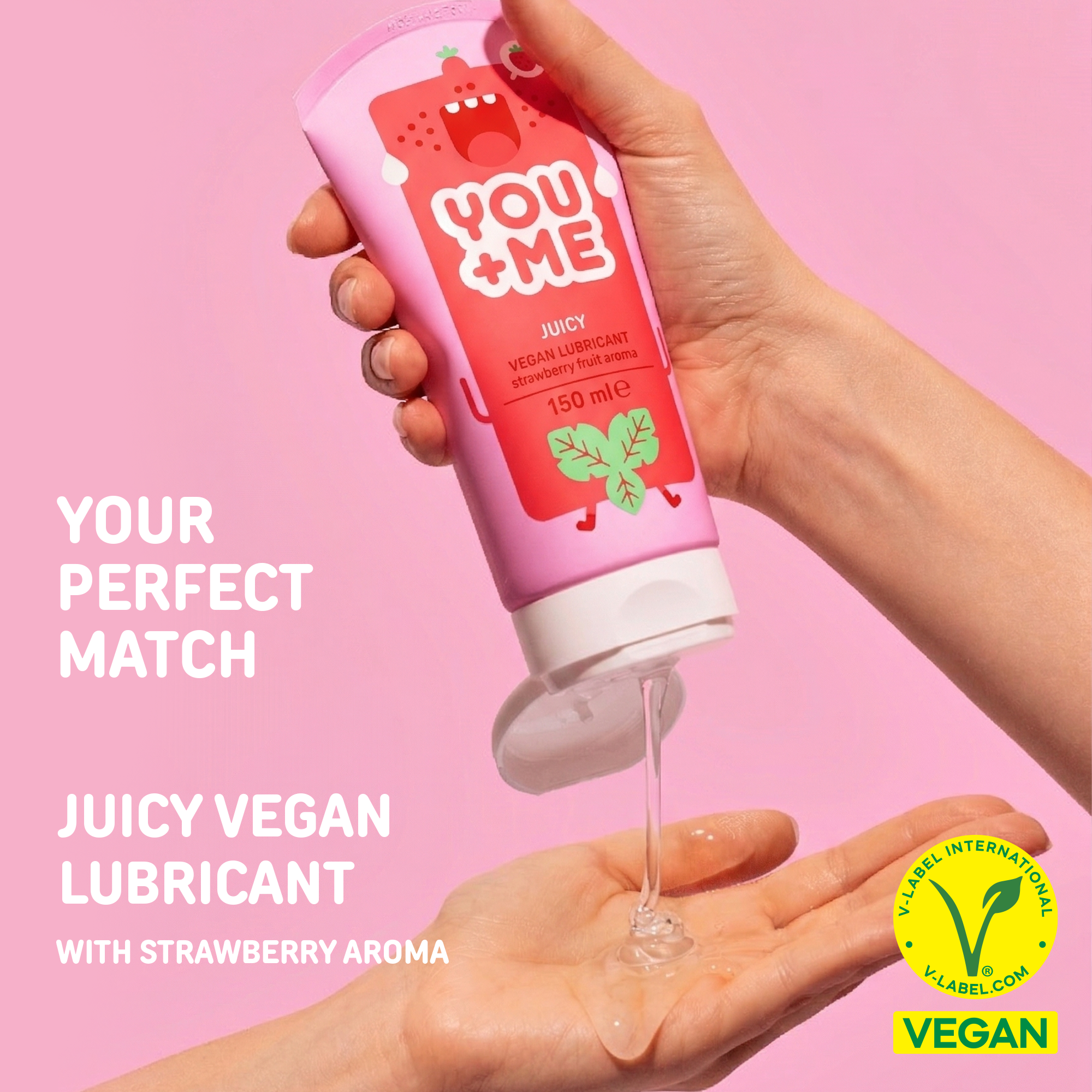 JUICY VEGAN CONDOMS WITH STRAWBERRY AROMA 50 PCS
