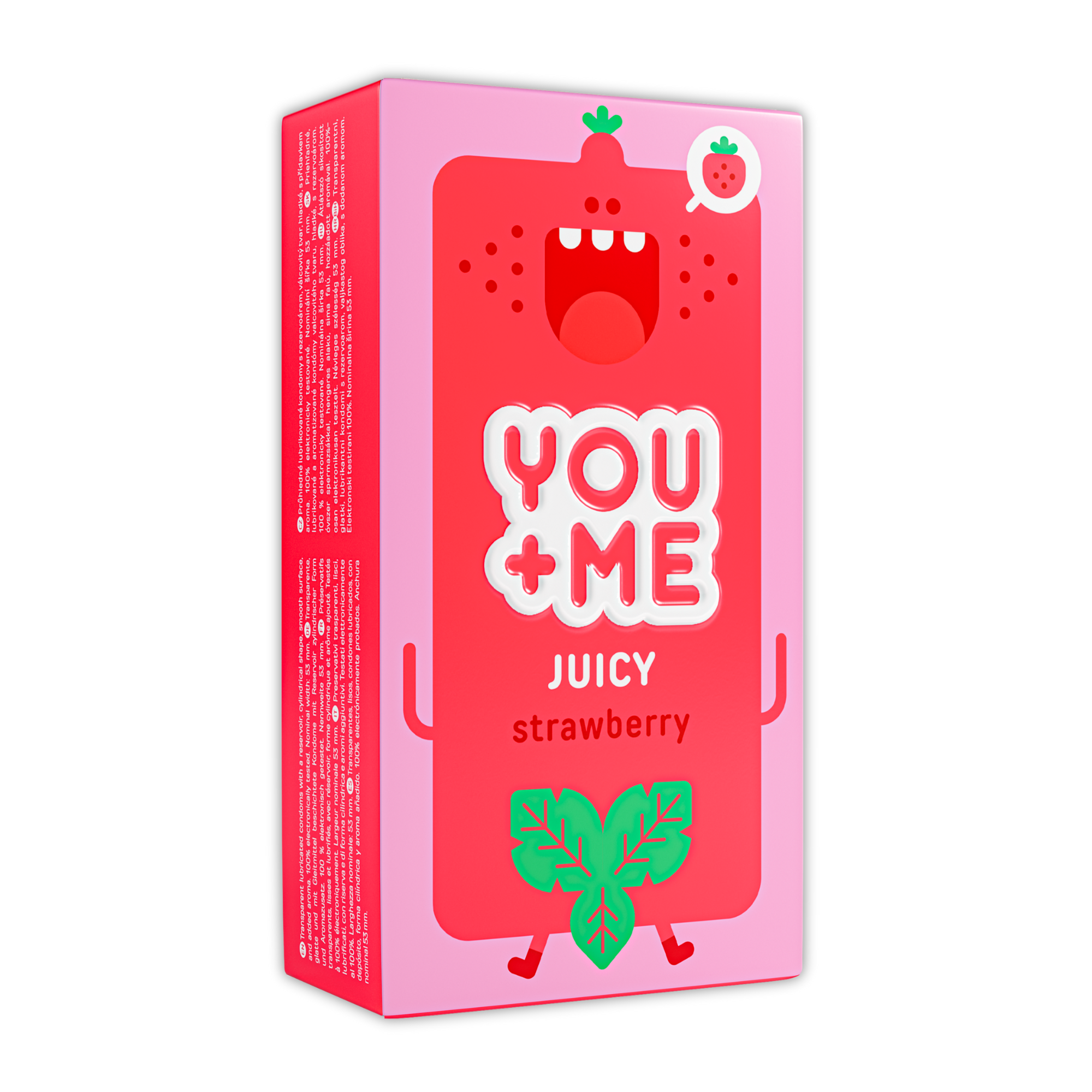 JUICY VEGAN CONDOMS WITH STRAWBERRY AROMA 12 PCS