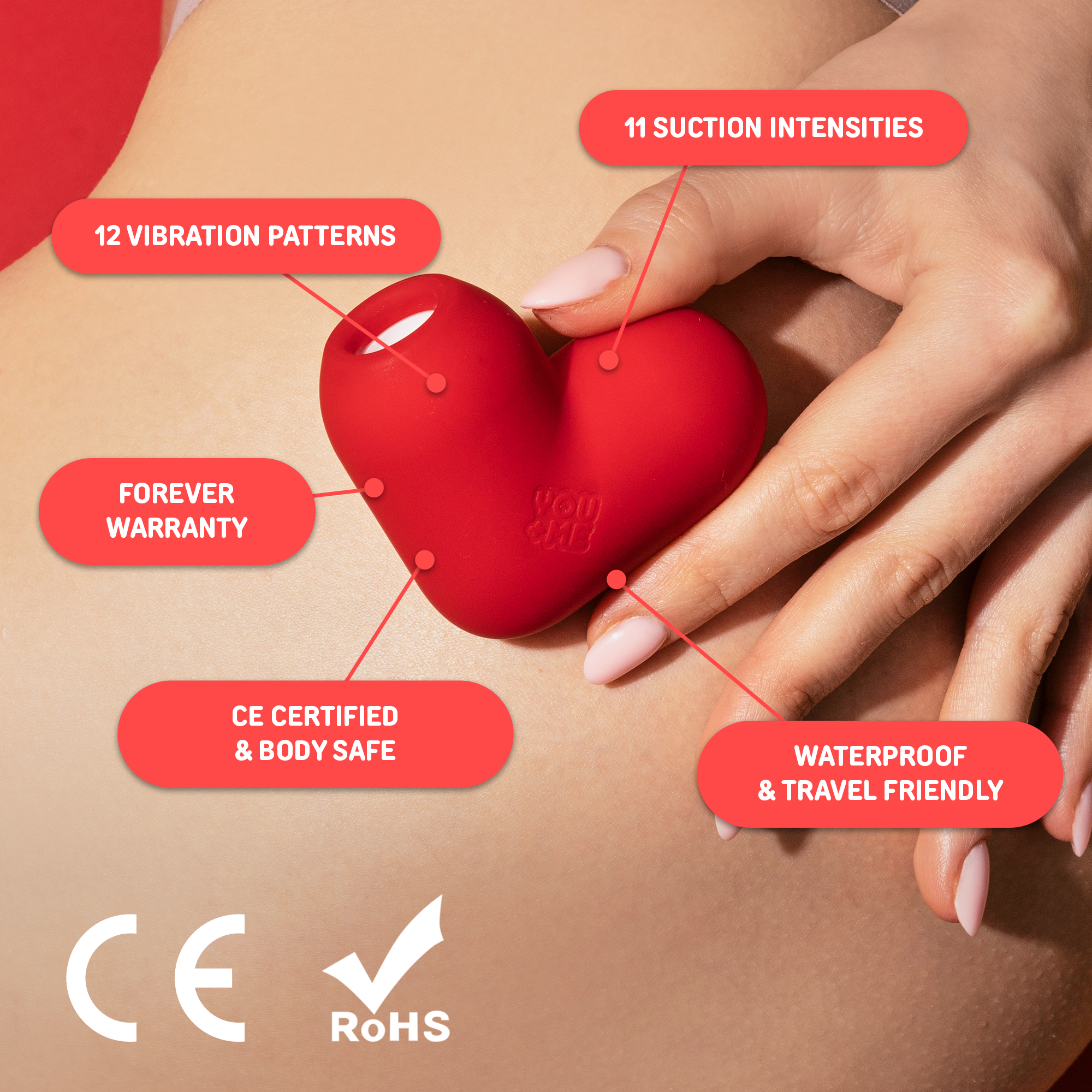 HEARTBEAT LOVE TOY 2-IN-1 SUCTION VIBRATOR