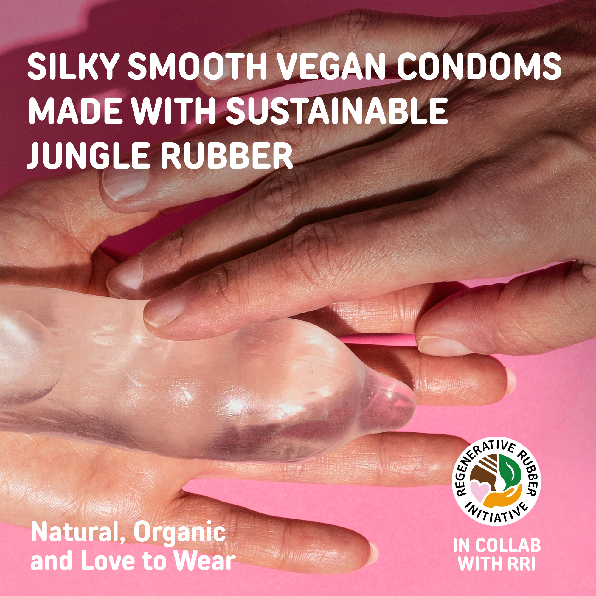 JUICY VEGAN CONDOMS WITH STRAWBERRY AROMA 50 PCS