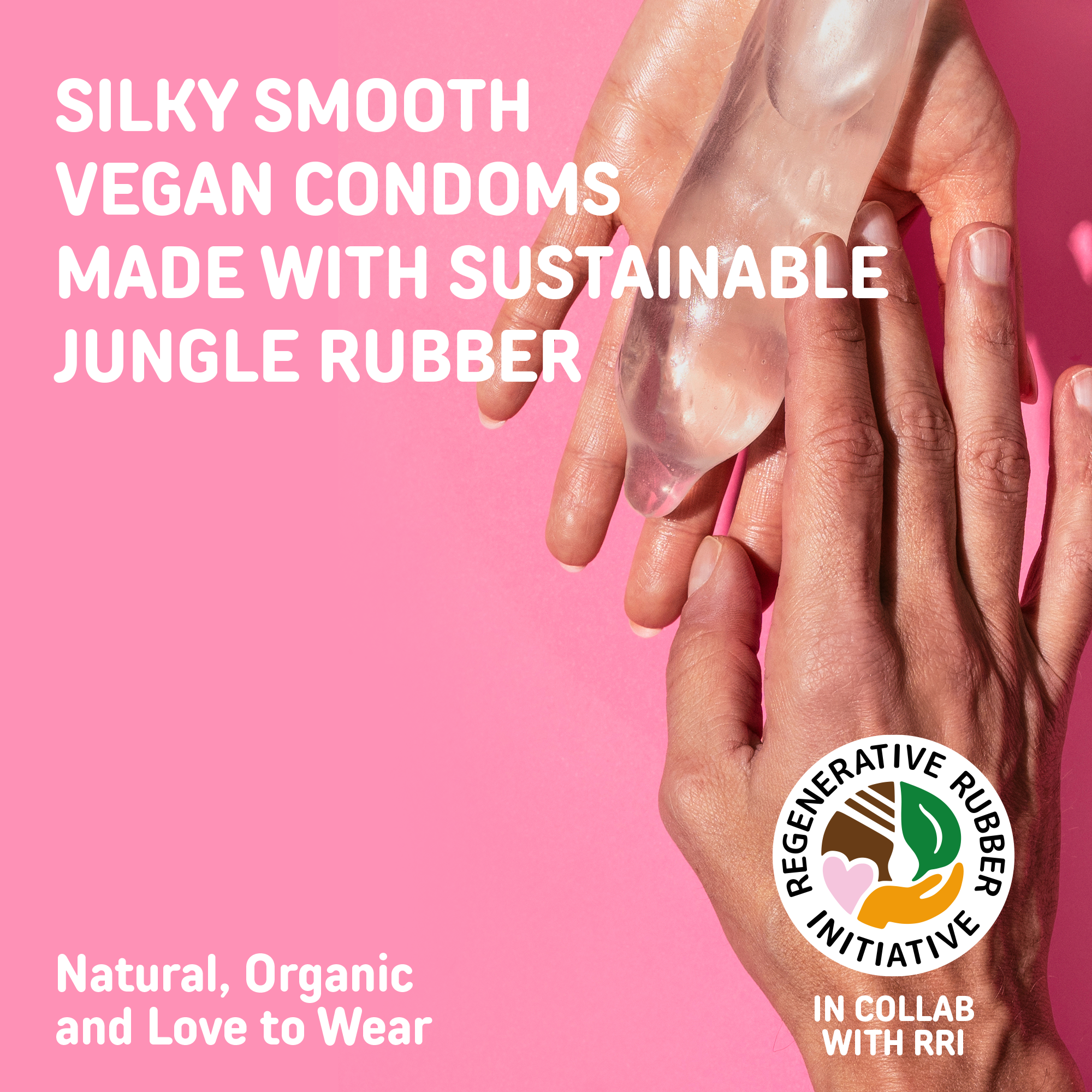 JUICY VEGAN CONDOMS WITH STRAWBERRY AROMA 50 PCS