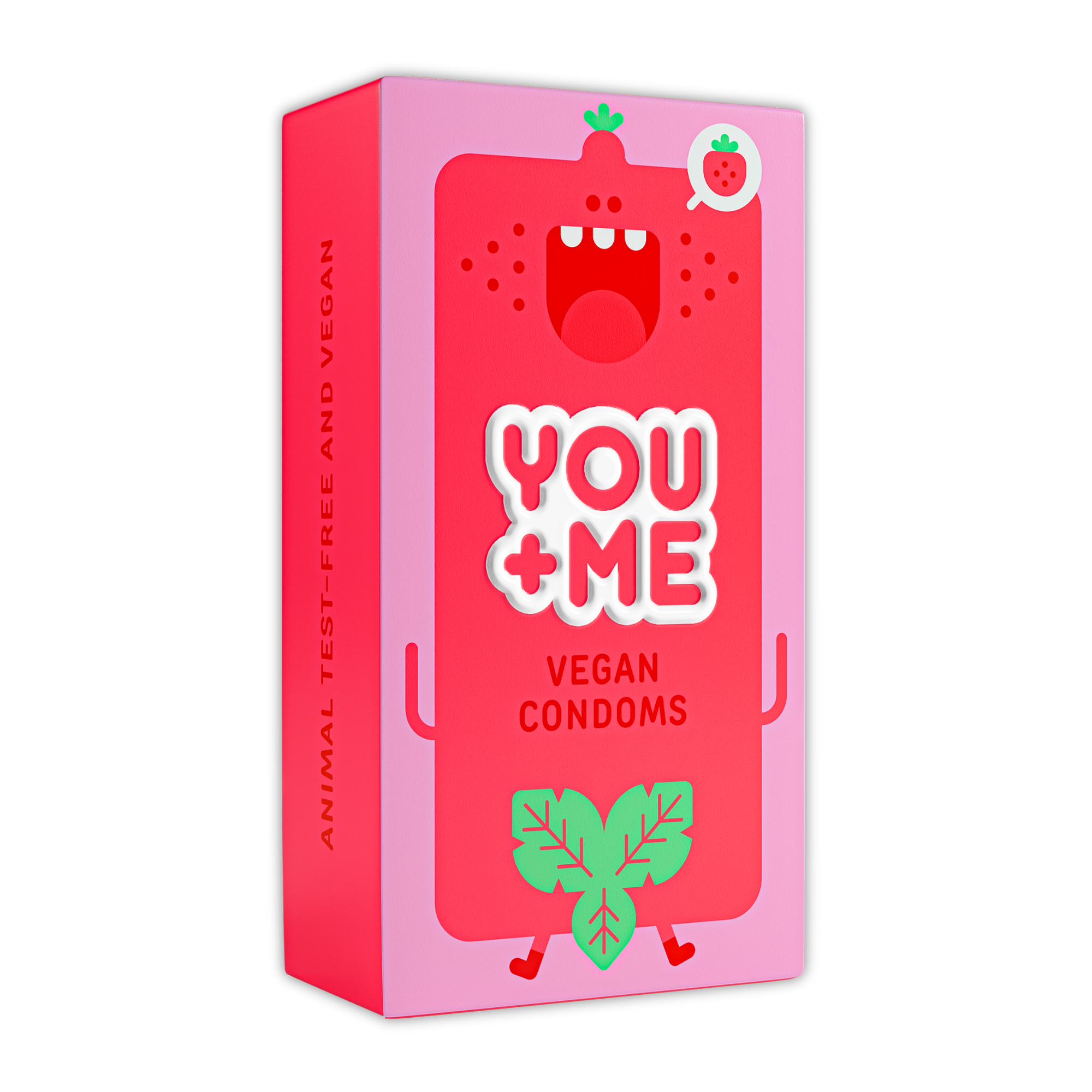 JUICY VEGAN CONDOMS WITH STRAWBERRY FRUIT AROMA