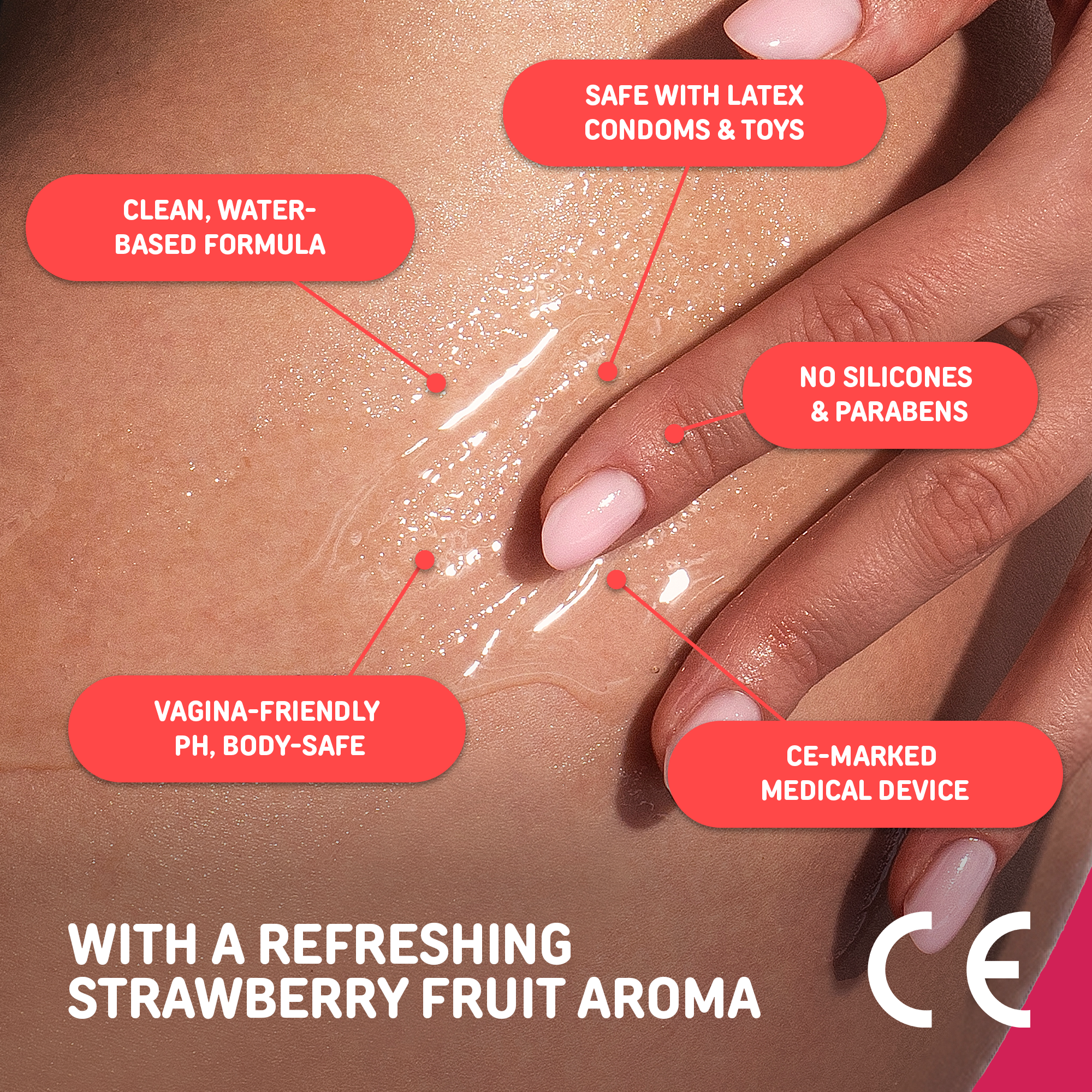 JUICY VEGAN LUBRICANT WITH STRAWBERRY AROMA