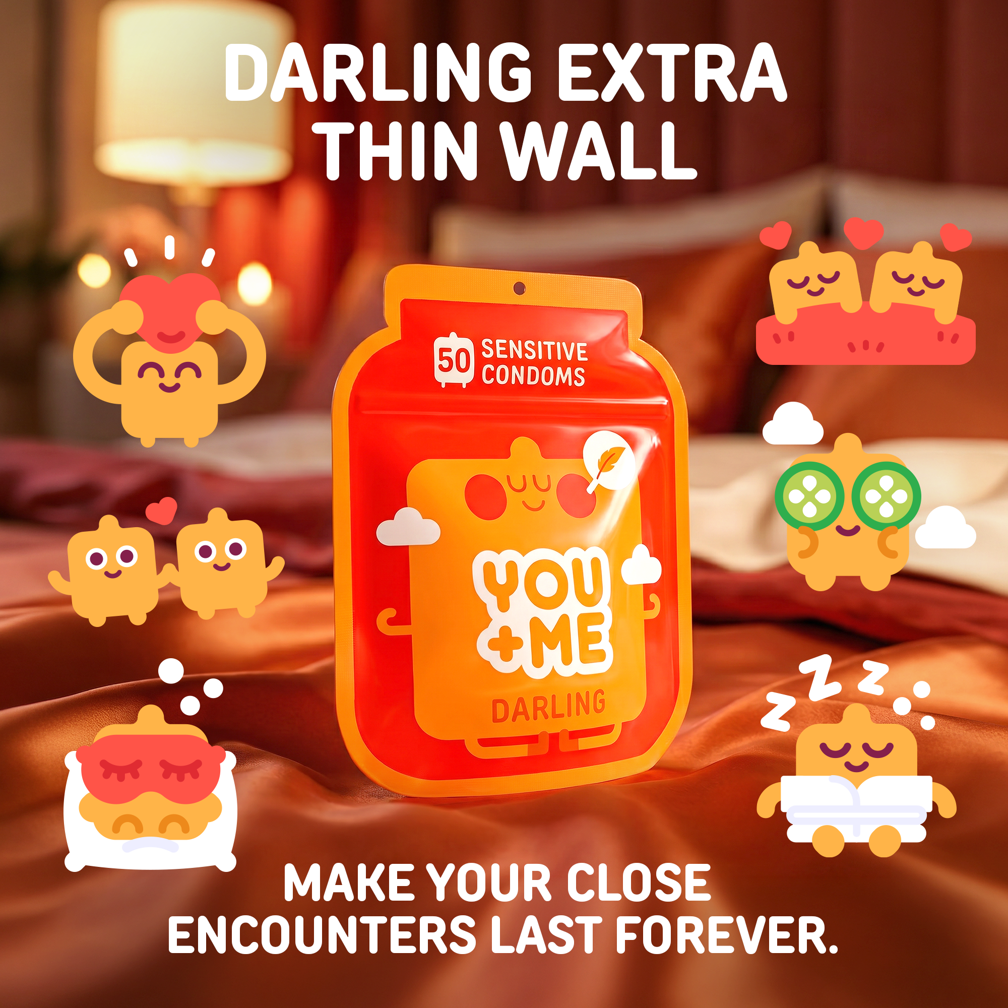 DARLING VEGAN CONDOMS WITH AN EXTRA THIN WALL 50 PCS