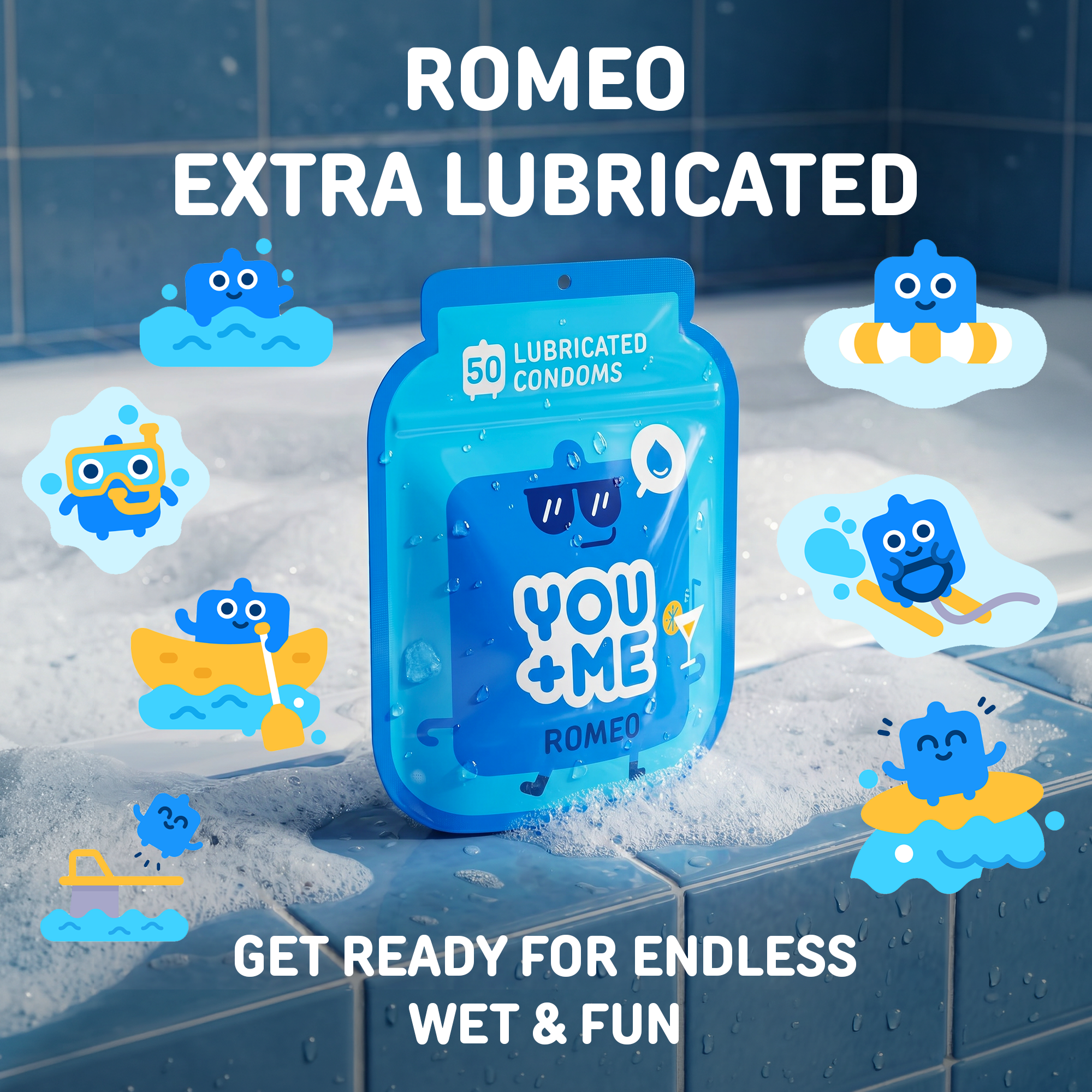 ROMEO VEGAN CONDOMS EXTRA-LUBRICATED 50 PCS