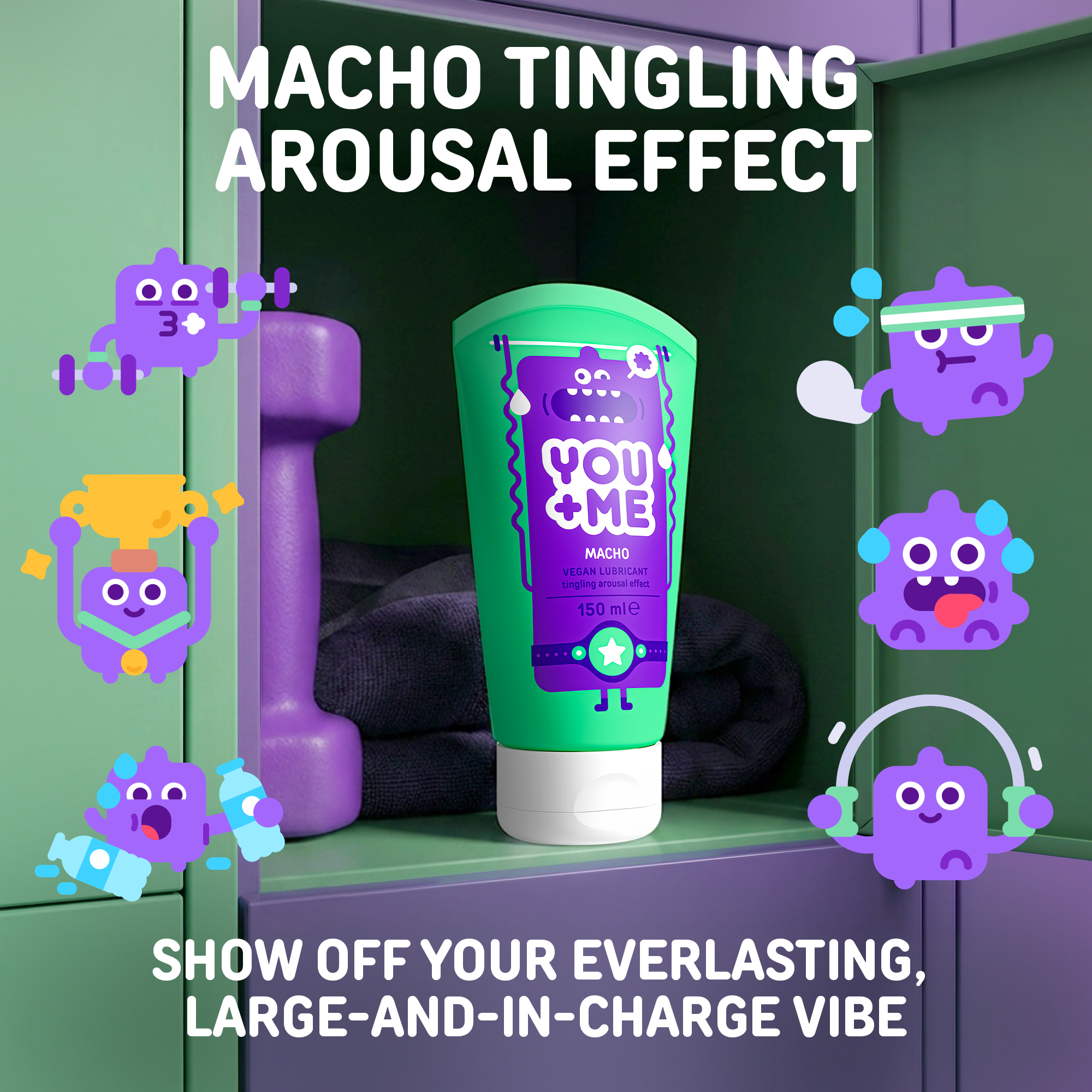 MACHO VEGAN LUBRICANT WITH TINGLING AROUSAL EFFECT