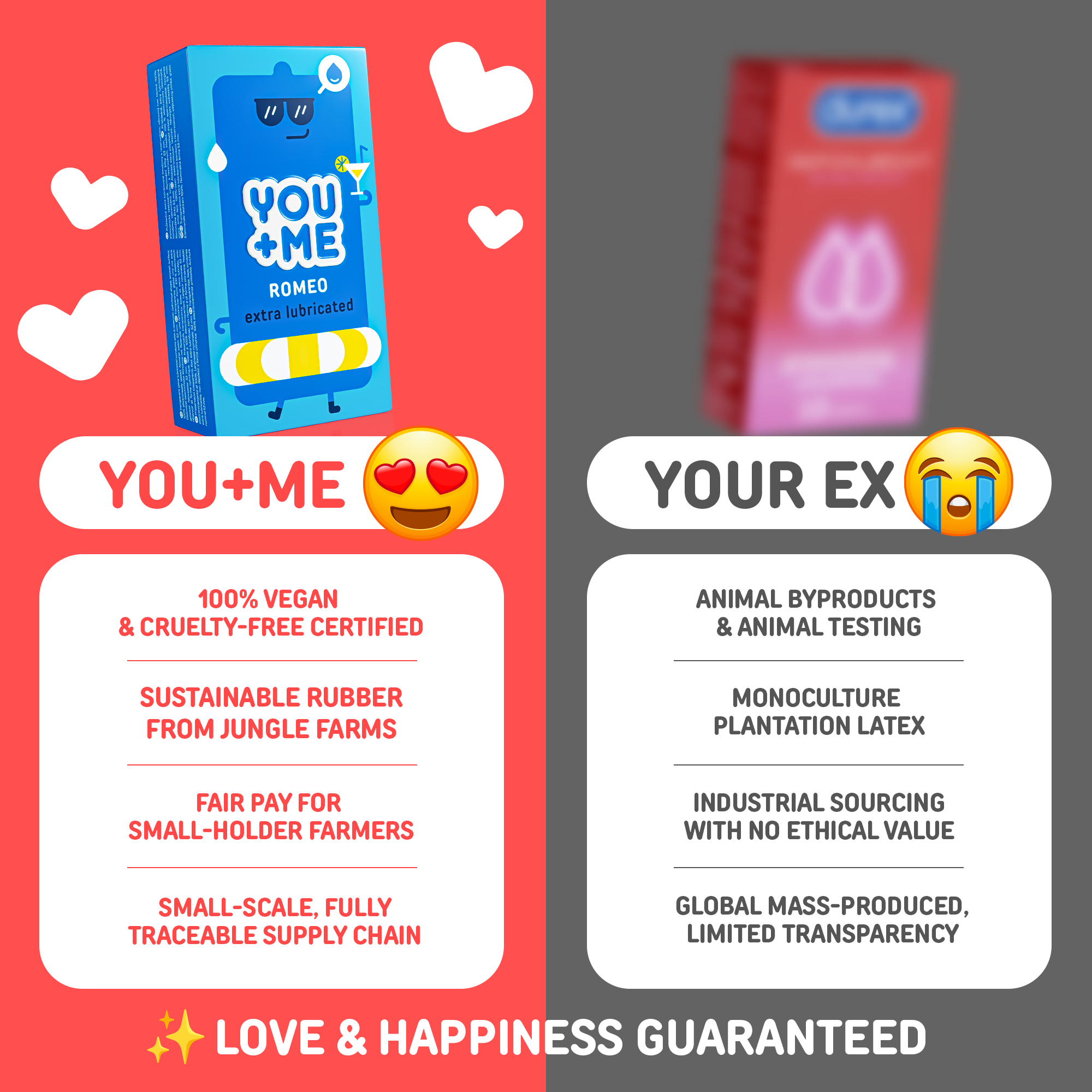 ROMEO VEGAN CONDOMS EXTRA-LUBRICATED 12 PCS