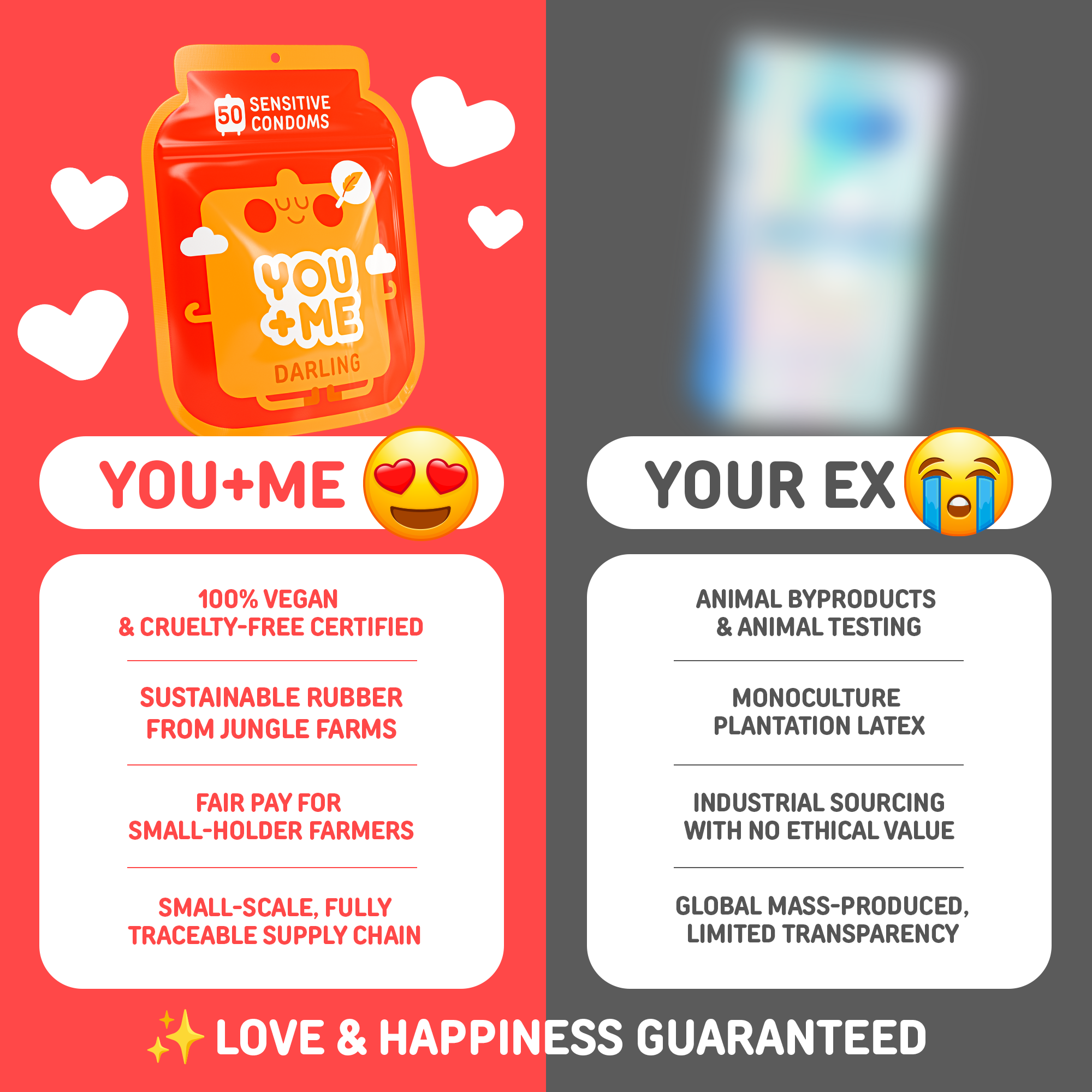 DARLING VEGAN CONDOMS WITH AN EXTRA THIN WALL 50 PCS